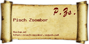 Pisch Zsombor névjegykártya